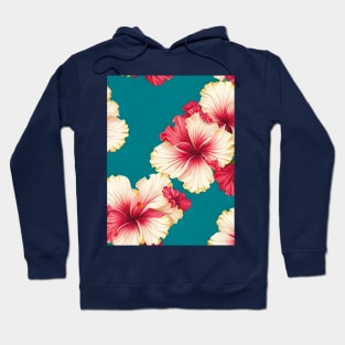 Red White Hibiscus Fantasy Hoodie